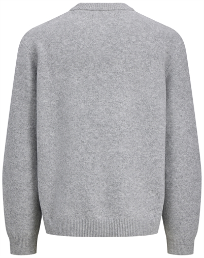 Jack & Jones - JCOLegacy Knit Jacquard Crew Neck - Light Grey Melange